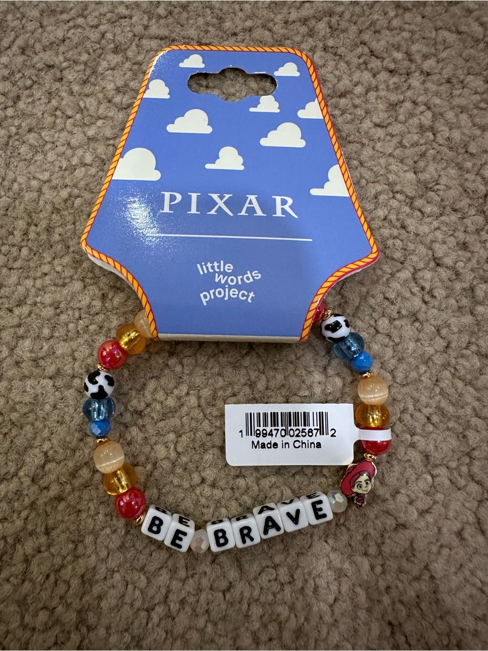 Little Words Project x Pixar Toy Story Jessie 'Be Brave' Beaded Bracelet